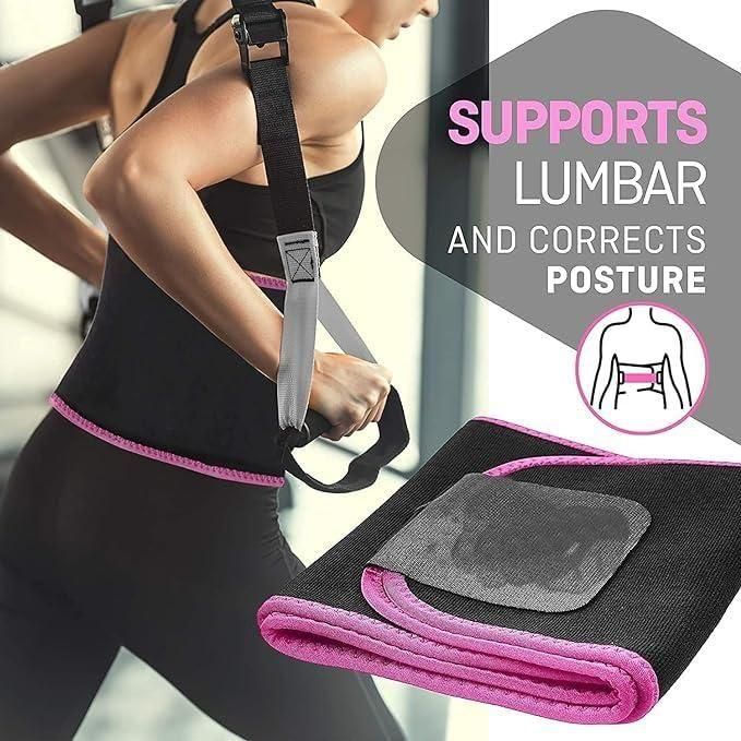 Adjustable Waist Trimmer Belt for Men & Women | Neoprene Belly Fat Sweat Belt for Gym & Workout